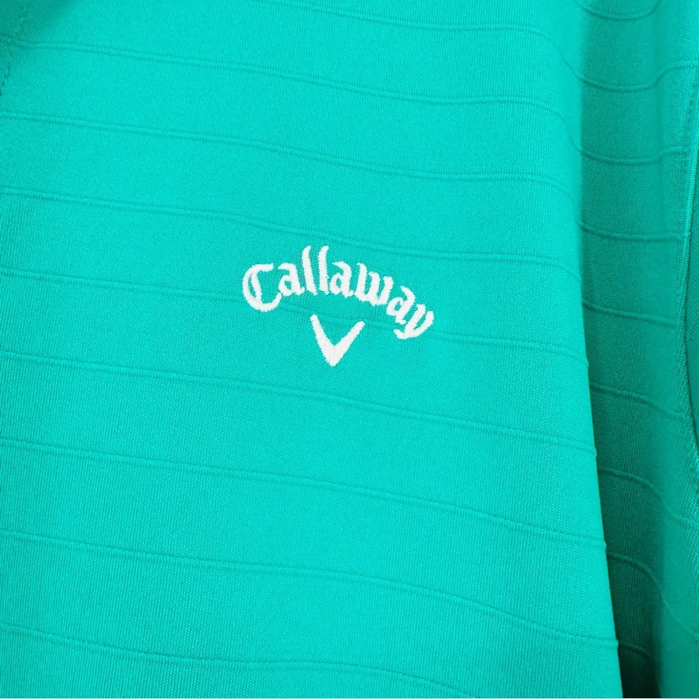 Mens Calloway Opti Dri Teal Blue Short Sleeve Golf Polo Shirt M - Picture 6 of 6
